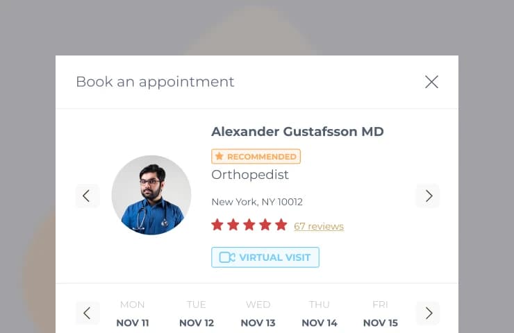 PreferredMD allows patients to book appointments online with a real-time scheduling solution that converts website visitors into patients with no additional costs. Use this free scheduling button on your professional website and start booking patients in minutes.